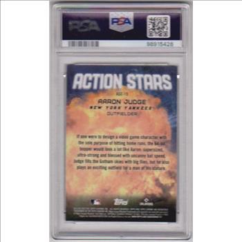 Graded PSA Gem Mint 10 - Aaron Judge 2023 Topps Chrome Update Action Stars #ASC-15 Card