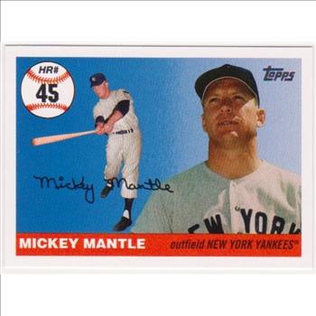 Mickey Mantle '55 Topps Style HR #45 2006 Topps #MHR45 Insert Card