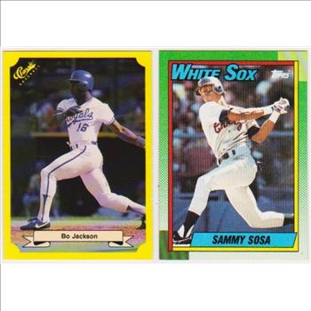 Rookies - Bo Jackson 1987 Classic + Sammy Sosa 1990 Topps Rookie Pair