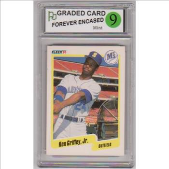 Labeled Mint 9 - Ken Griffey Jr. 1990 Fleer #513 Card