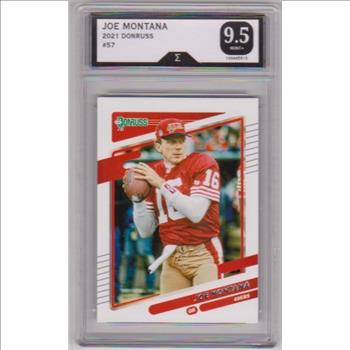 Graded Sigma Mint+ 9.5 - Joe Montana 2021 Donruss #57 Card