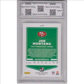 Graded Sigma Mint+ 9.5 - Joe Montana 2021 Donruss #57 Card