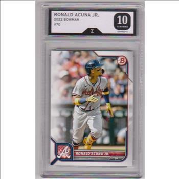 Graded Sigma Gem Mint 10 - Ronald Acuna Jr. 2022 Bowman #70 Card