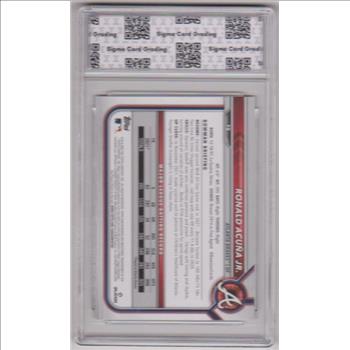Graded Sigma Gem Mint 10 - Ronald Acuna Jr. 2022 Bowman #70 Card
