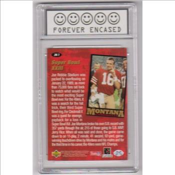 Labeled Mint 9 - Joe Montana 1995 Collector's Choice Montana Chronicles #JM7 Insert Card
