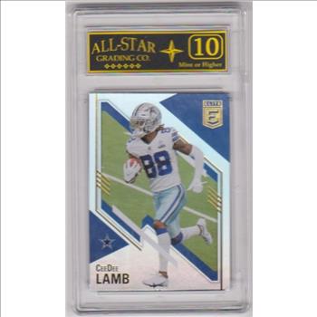 Graded 10 - CeeDee Lamb 2021 Donruss Elite #70 Card