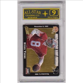 Graded 9 - Steve Young 1993 Action Packed Monday Night Football #MN2 Prototype Card