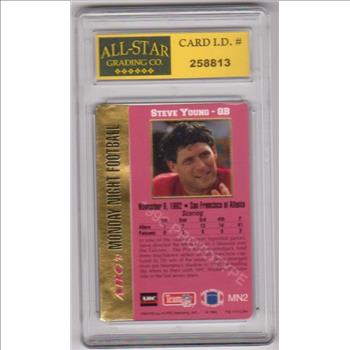 Graded 9 - Steve Young 1993 Action Packed Monday Night Football #MN2 Prototype Card