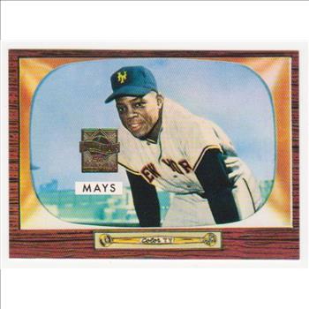 Willie Mays 1955 Bowman #184 Commemorative Card - 1997 Topps #6 Insert Card