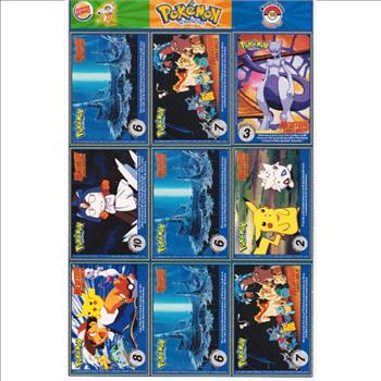 1999 Pokemon Master Trainer Collector Set Uncut 9 Card Sheet #16