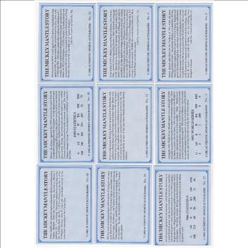 9 Different Mickey Mantle 1982 ASA The Mickey Mantle Story Cards