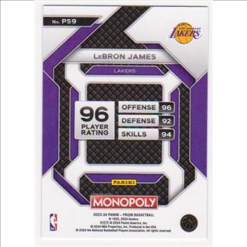 Lebron James 2023-24 Panini Prizm Monopoly #PS9 Card