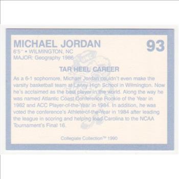 Michael Jordan 1990 North Carolina #93 College Card