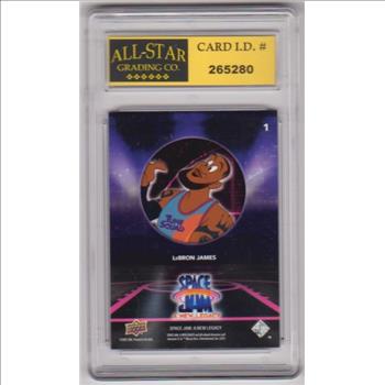 Graded 10 - Lebron James 2021 Upper Deck Space Jam A New Legacy #1 Card