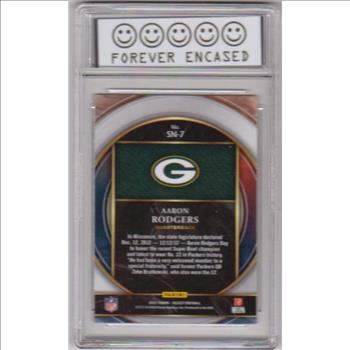 Graded Mint 9 - Aaron Rodgers 2021 Panini Select Numbers #SN-7 Insert Card