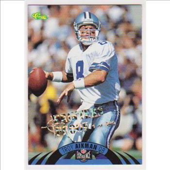 Only 499 Exist - Troy Aikman 1995 Classic NFL Experience Printers Proof #8 Insert Card