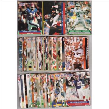 Lot of 328 1991 Pro Set Football Cards w/ Stars 