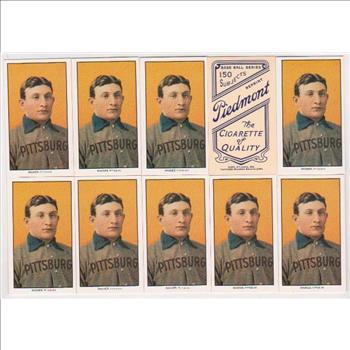 Lot of 10 1910 T-206 Honus Wagner - Wagner Estate, CMG Reprint Cards