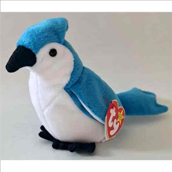 1998 Ty Beanie Baby Rocket The Blue Jay - New With Tags