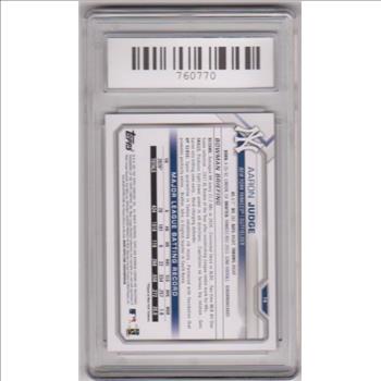 Graded Mint 9 - Aaron Judge 2021 Bowman #74 Card