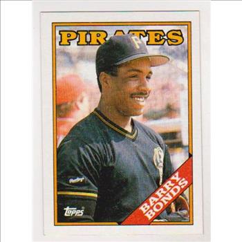 Error Card - Barry Bonds 1988 Topps Wrong Back - RARE CARD