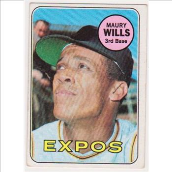 1969 Topps Maury Wills #45 Card