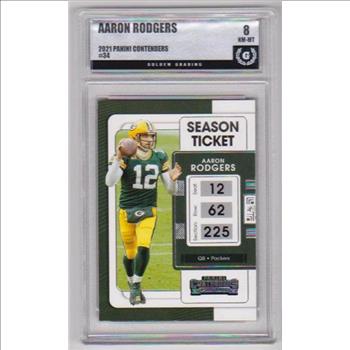 Graded GG NM-MT 8 - Aaron Rodgers 2021 Panini Contenders #34 Card