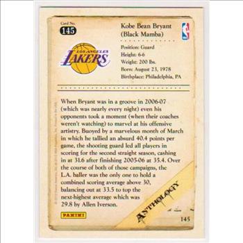Kobe Bryant 2012 Panini Anthology #145 Card
