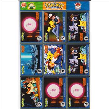 1999 Pokemon Master Trainer Collector Set 9 Card Uncut Sheet #3 w/ Blastoise + More