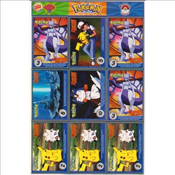 1999 Pokemon Master Trainer Collector Set Uncut 9 Card Uncut #19 Sheet