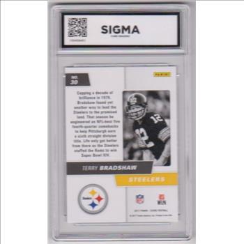 Graded Sigma Gem Mint 10 - Terry Bradshaw 2017 Score #30 Card