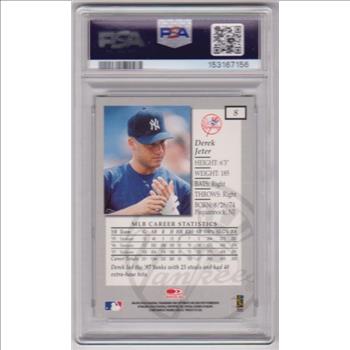 Graded PSA Mint 9 - Derek Jeter 1998 Donruss Elite #8 Card