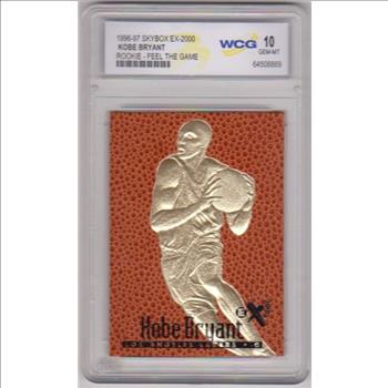 Rookie Graded Gem Mint 10 - Kobe Bryant 1996-97 Skybox EX-2000 Feel The Game 23 Kt Gold Card