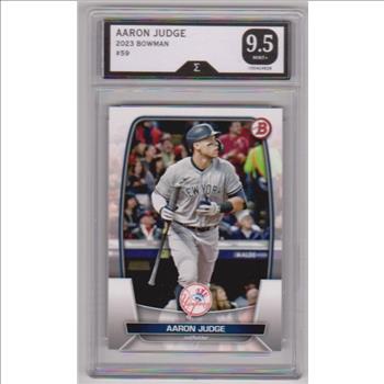 Graded Sigma Mint+ 9.5 - Aaron Judge 2023 Bowman #59 Card