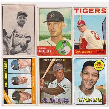 6 Different 1950's/1960's Topps/Bowman Baseball Cards w/ Vada Pinson + More