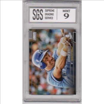 Graded Mint 9 - George Brett 2022 Stadium Club #135 Card