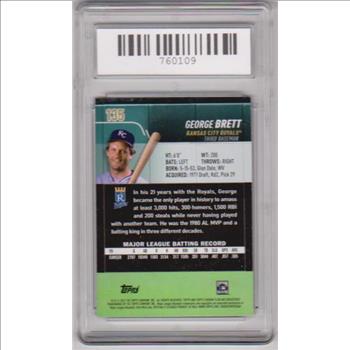 Graded Mint 9 - George Brett 2022 Stadium Club #135 Card