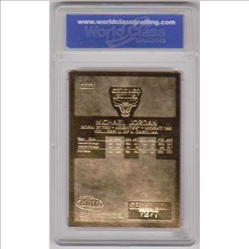 Graded Gem Mint 10 - Michael Jordan 1998 Fleer '86 Rookie Red Holo Refractor 23 Kt Gold Card
