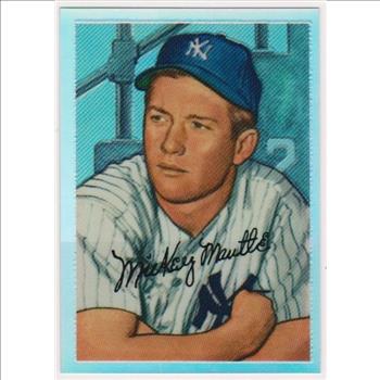 Refractor - 1996 Topps MICKEY MANTLE 1952 Bowman #20 Commemorative Insert Card