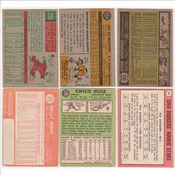 6 Different 1950's/1960's Topps Baseball Cards w/ Billy Martin + More