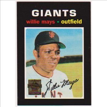 Willie Mays 1971 Topps #600 Commemorative Card - 1997 Topps #25 Insert Card