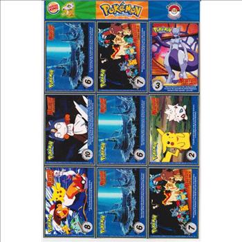 1999 Pokemon Master Trainer Collector Set Uncut 9 Card Sheet #16