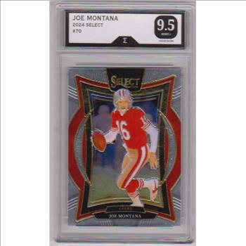 Graded Sigma Mint+ 9.5 - Joe Montana 2024 Panini Select #70 Card