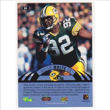 Only 499 Exist - Reggie White 1996 Classic NFL Experience Printers Proof #90 Insert Card