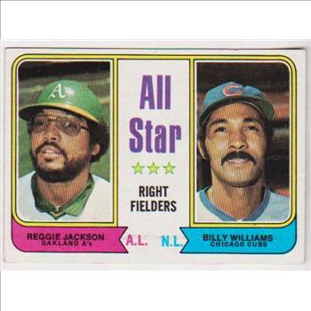  1974 Topps Reggie Jackson + Billy Williams #338 Card - HOF'ers