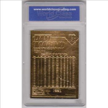 Graded Gem Mint 10 - Dan Marino 2000 23 Kt Gold Card