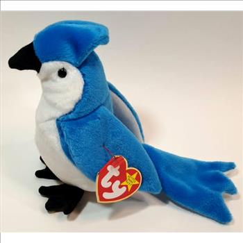 1998 Ty Beanie Baby Rocket The Blue Jay - New With Tags