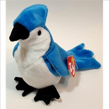 1998 Ty Beanie Baby Rocket The Blue Jay - New With Tags
