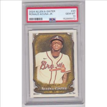 Graded PSA Gem Mint 10 - Ronald Acuna Jr. 2024 Topps Allen & Ginter #20 Card