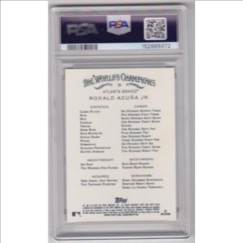 Graded PSA Gem Mint 10 - Ronald Acuna Jr. 2024 Topps Allen & Ginter #20 Card